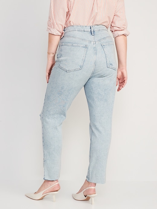 Image number 6 showing, Higher High-Waisted Button-Fly OG Straight Ripped Side-Slit Jeans