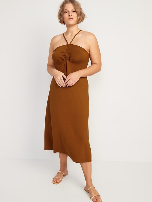 Image number 5 showing, Fit & Flare Sleeveless Jersey-Knit Midi Dress for Women