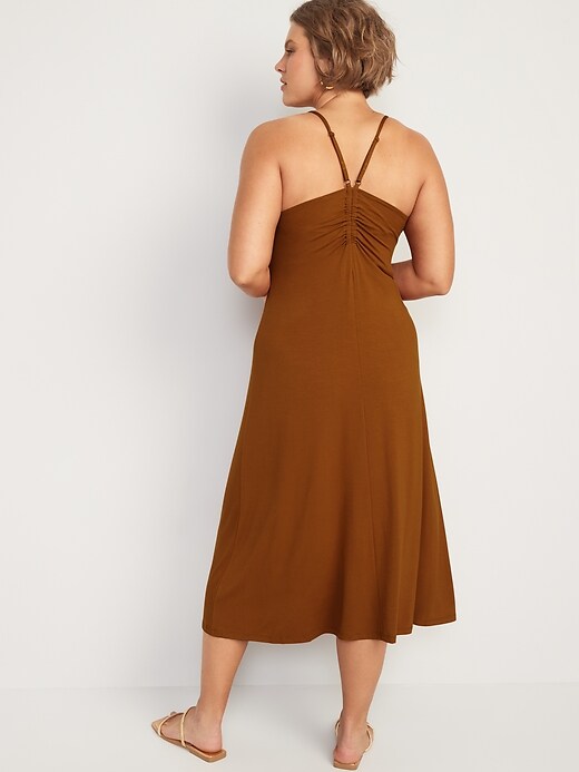 Image number 6 showing, Fit & Flare Sleeveless Jersey-Knit Midi Dress for Women
