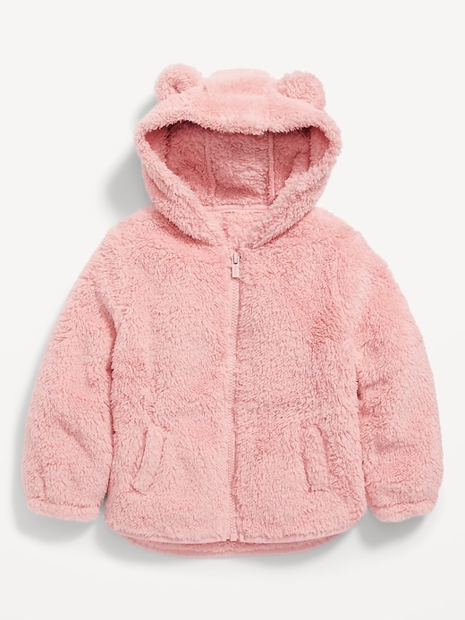 View large product image 1 of 1. Sherpa Critter Zip Hoodie for Toddler Girls