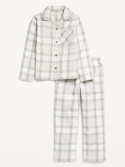 View large product image 2 of 4. Gender-Neutral Matching Flannel Pajama Set for Kids