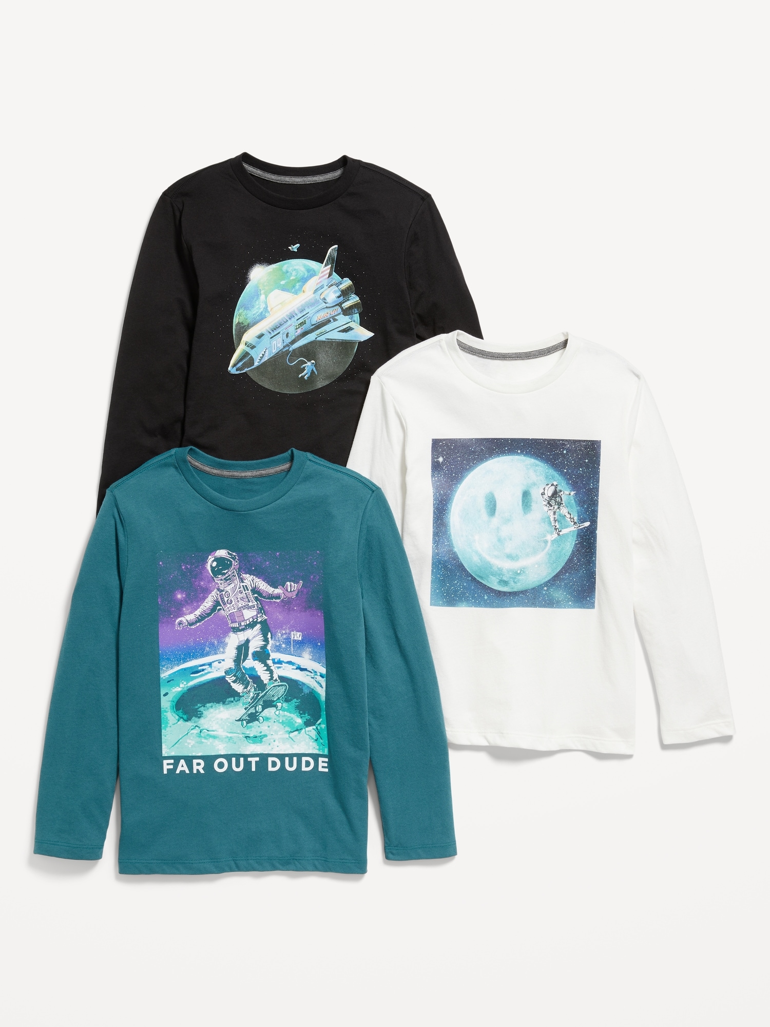 Long-Sleeve Graphic T-Shirt 3-Pack for Boys | Old Navy