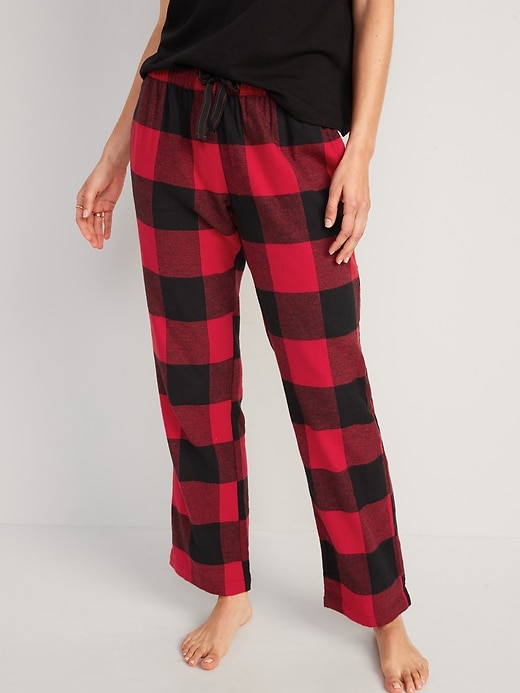 Mid-Rise Printed Flannel Pajama Pants for Women | Old Navy