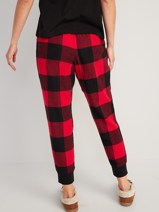 Old Navy Red Black Buffalo Plaid Fleece Pajama Pants NWT XL Elastic Waist  Cotton 