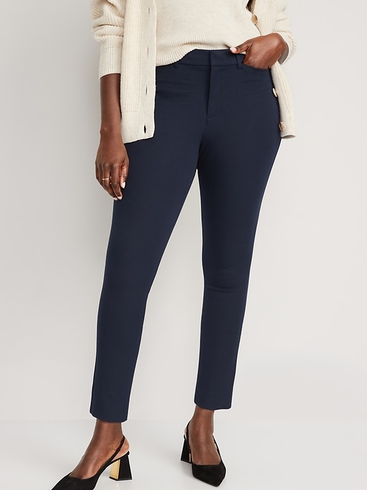 Image number 5 showing, Curvy High-Waisted Pixie Skinny Ankle Pants for Women