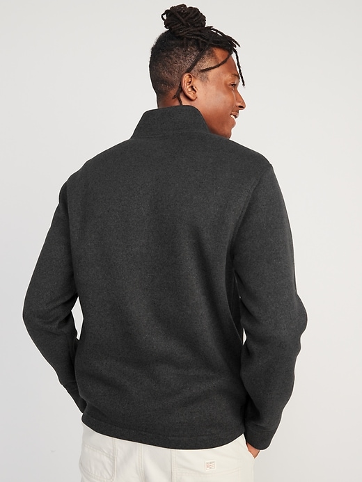 Sweater-Fleece Mock-Neck Quarter-Zip Sweatshirt for Men | Old Navy