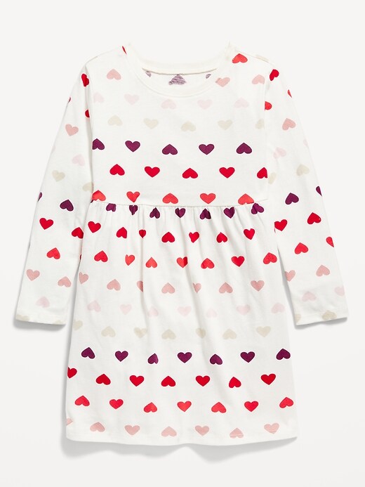 Fit & Flare Printed Jersey Dress for Toddler Girls