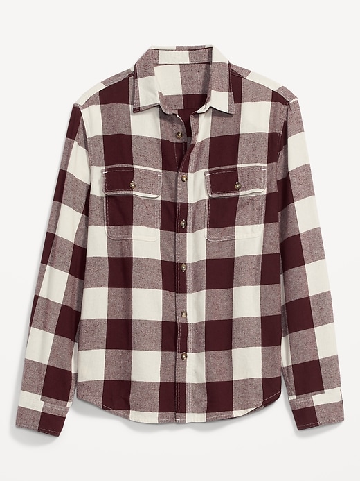Image number 2 showing, Regular-Fit Plaid Double-Brushed Flannel Shirt for Men