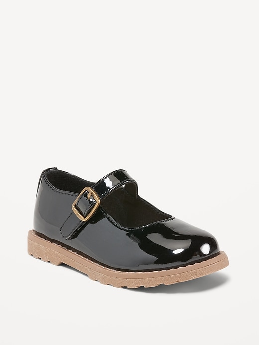 View large product image 1 of 1. Faux Patent-Leather Mary-Jane Shoes for Toddler Girls