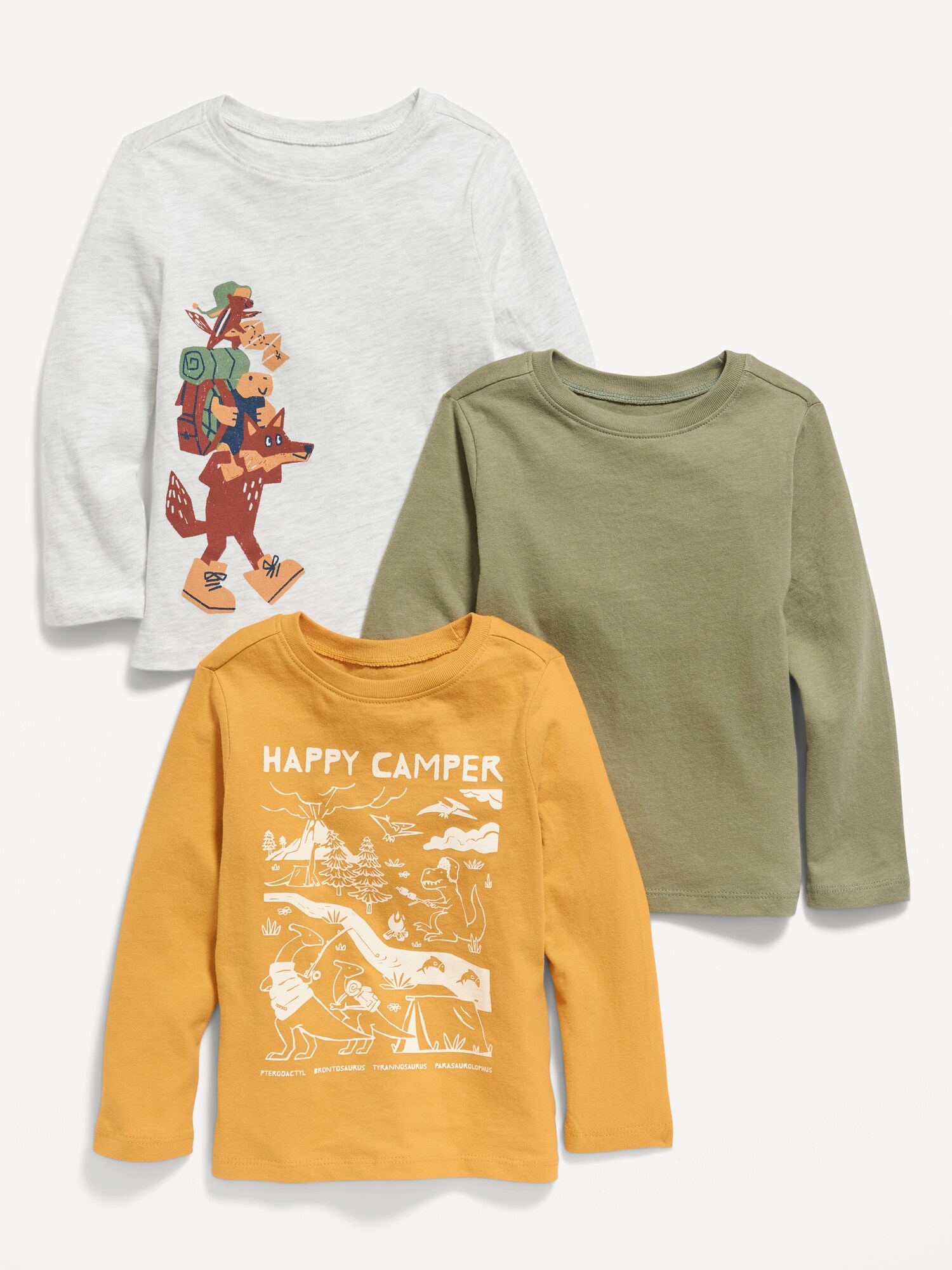 Unisex 3Pack LongSleeve TShirt for Toddler Old Navy