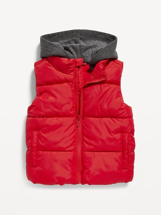 Old Navy Water-Resistant Hooded Puffer Vest for Toddler Boys. 1