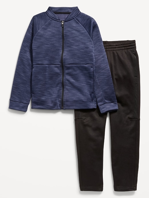 View large product image 1 of 1. Techie Fleece Full-Zip Bomber Jacket & Tapered Sweatpants Set for Boys