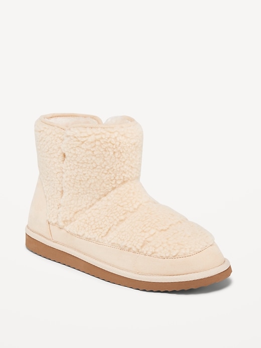Faux Suede-Trimmed Sherpa Boots for Women | Old Navy