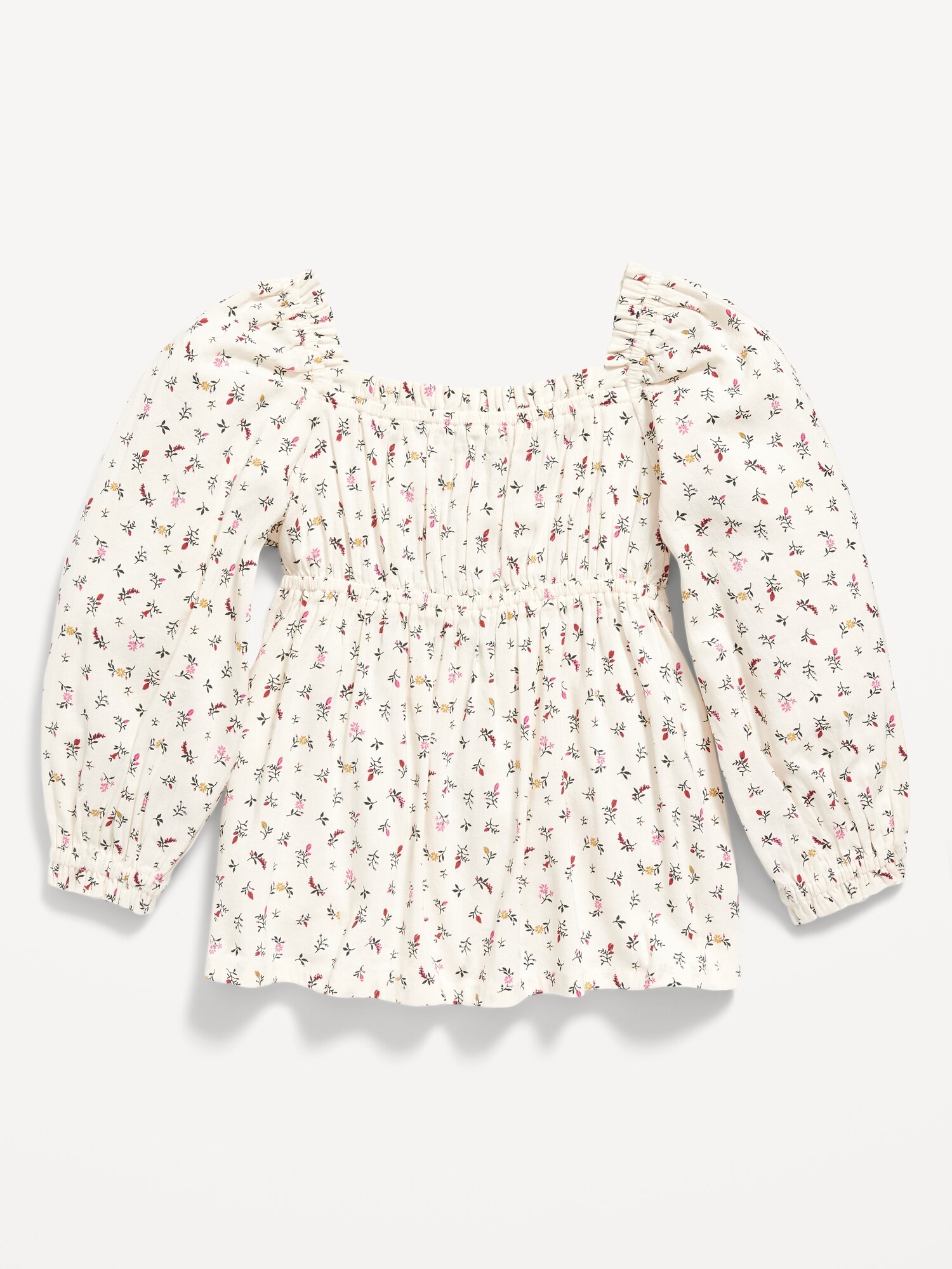LongSleeve RuffleTrim Floral Top for Toddler Girls Old Navy