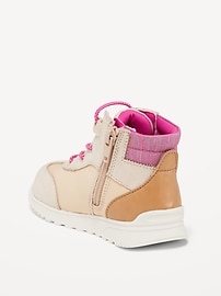 View large product image 3 of 4. Color-Blocked Lace-Up Hiking Sneakers for Toddler Girls