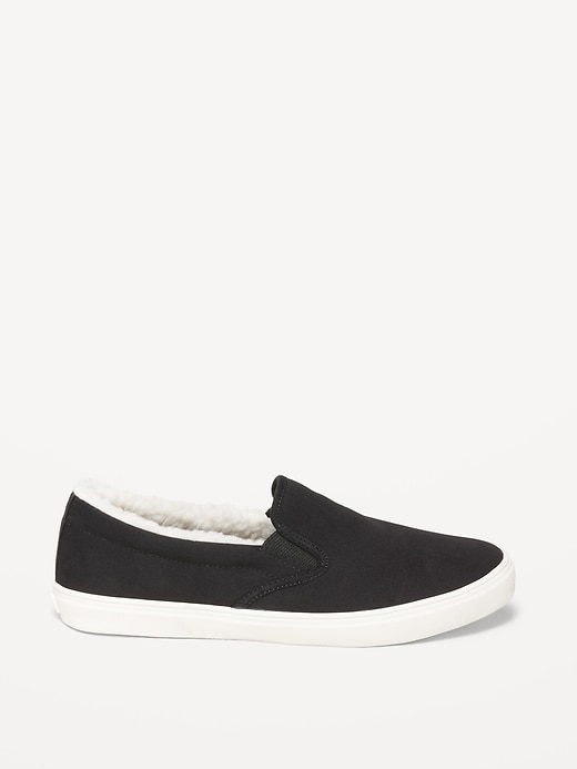 Image number 4 showing, Sherpa-Lined Canvas Slip-On Sneakers
