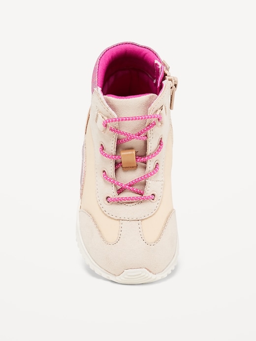 View large product image 2 of 4. Color-Blocked Lace-Up Hiking Sneakers for Toddler Girls
