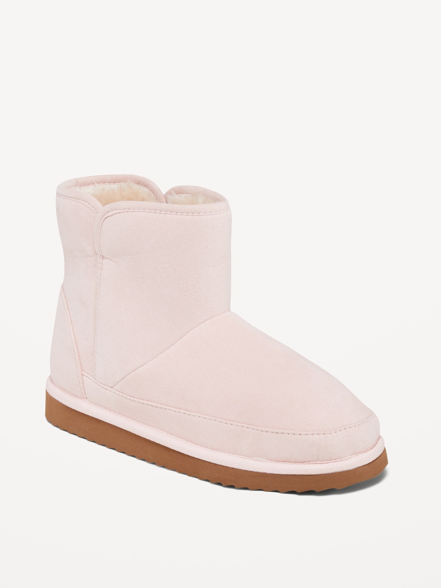 Oldnavy Cozy Faux-Suede Faux-Fur Lined Ankle Booties for Girls