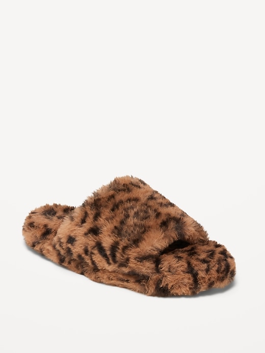 View large product image 1 of 3. Cozy Faux-Fur Slide Slippers for Girls