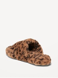 View large product image 3 of 3. Cozy Faux-Fur Slide Slippers for Girls