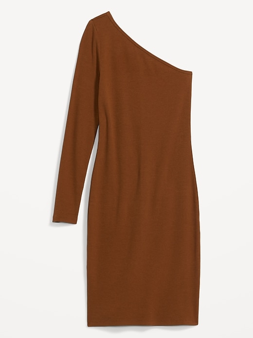 Fitted One-Shoulder Rib-Knit Mini Dress | Old Navy