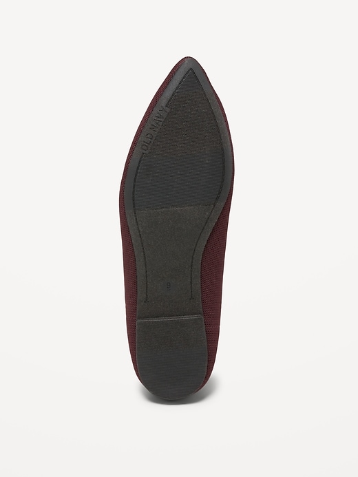 Image number 5 showing, Textured-Knit Pointy-Toe Ballet Flats