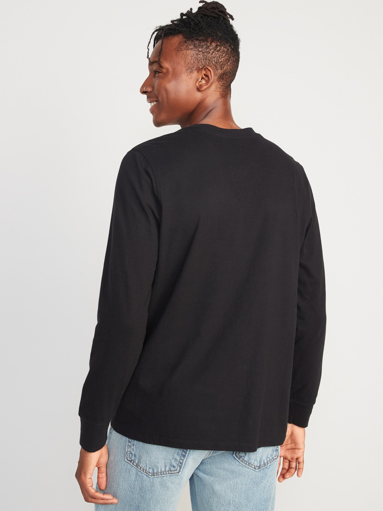 ASOS DESIGN long sleeve t-shirt with wide sleeve in black