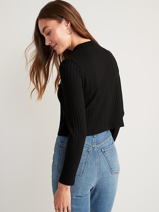 Image number 7 showing, Rib-Knit Crop Sweater
