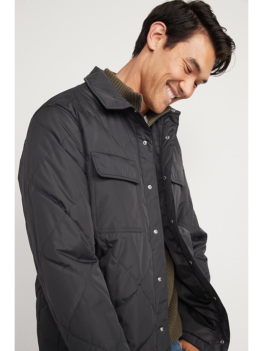 Image number 3 showing, Water-Resistant Onion-Quilted Shacket for Men