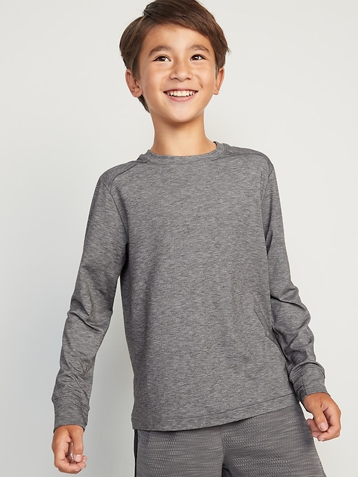 View large product image 1 of 3. Beyond 4-Way Stretch Long-Sleeve T-Shirt for Boys