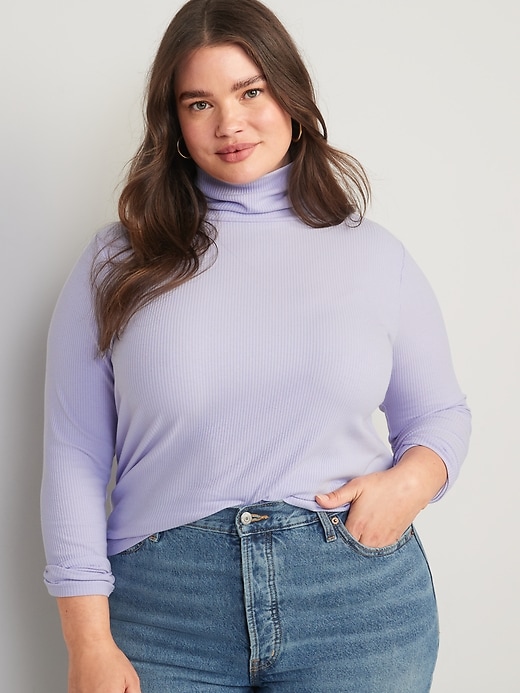 Image number 7 showing, Rib-Knit Turtleneck Top for Women