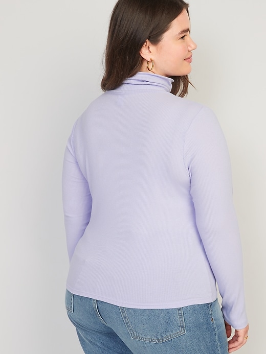 Image number 8 showing, Rib-Knit Turtleneck Top for Women