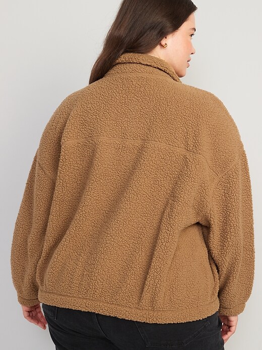 Image number 8 showing, Slouchy Sherpa Zip Jacket