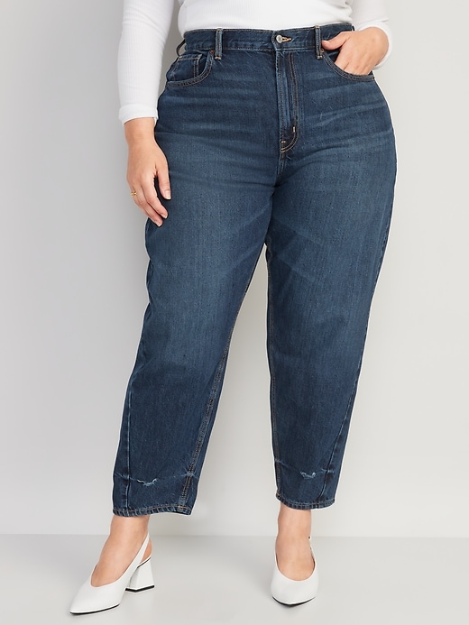 Image number 5 showing, Extra High-Waisted Non-Stretch Balloon Jeans for Women