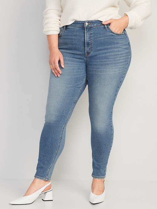 High-Waisted Rockstar Super-Skinny Built-In Warm Jeans for Women | Old Navy
