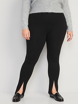 Old Navy Extra High-Waisted Stevie Black Skinny Split-Hem Pants