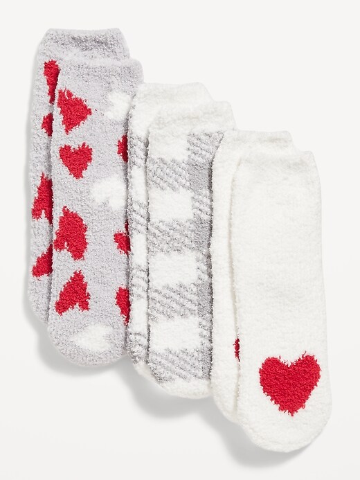 View large product image 1 of 1. Gender-Neutral Cozy Crew Socks 3-Pack for Kids