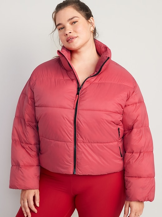 Image number 7 showing, Water-Resistant Frost Free Short Puffer Jacket for Women