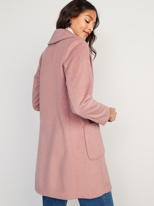 Image number 2 showing, Oversized Soft-Brushed Overcoat for Women