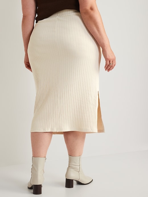 Image number 8 showing, Fitted Rib-Knit Midi Skirt