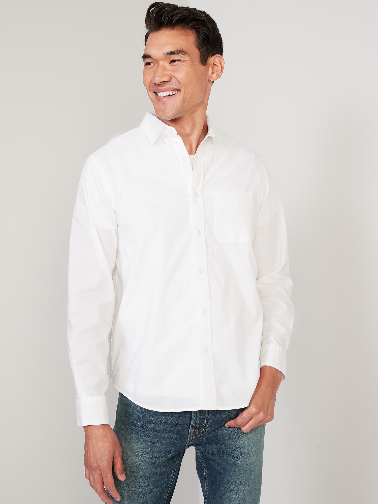 Old Navy Classic Fit Everyday Shirt white. 1
