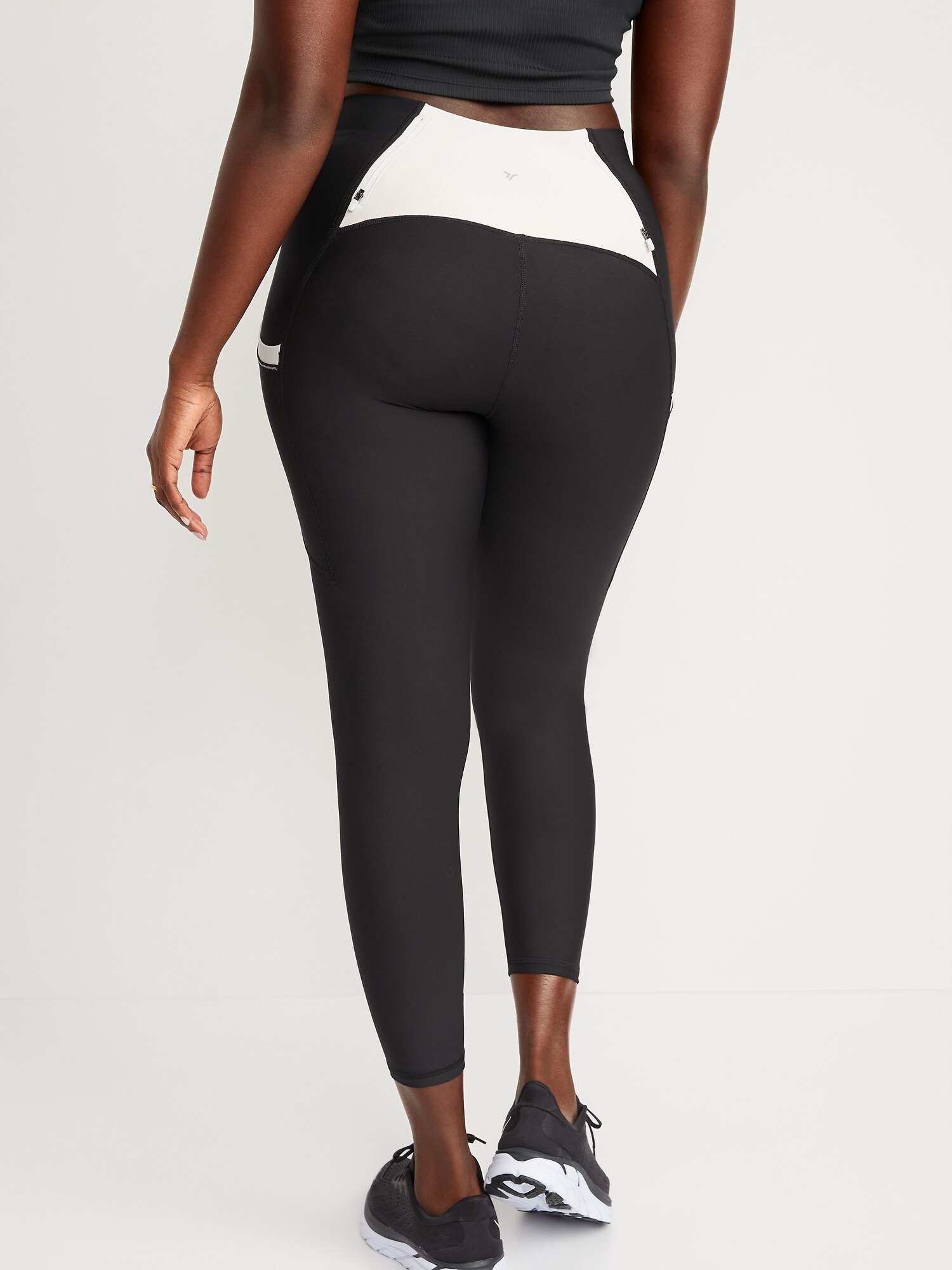 OLD NAVY High Waisted PowerSoft Side-Pocket Crop Leggings Blue Ivy
