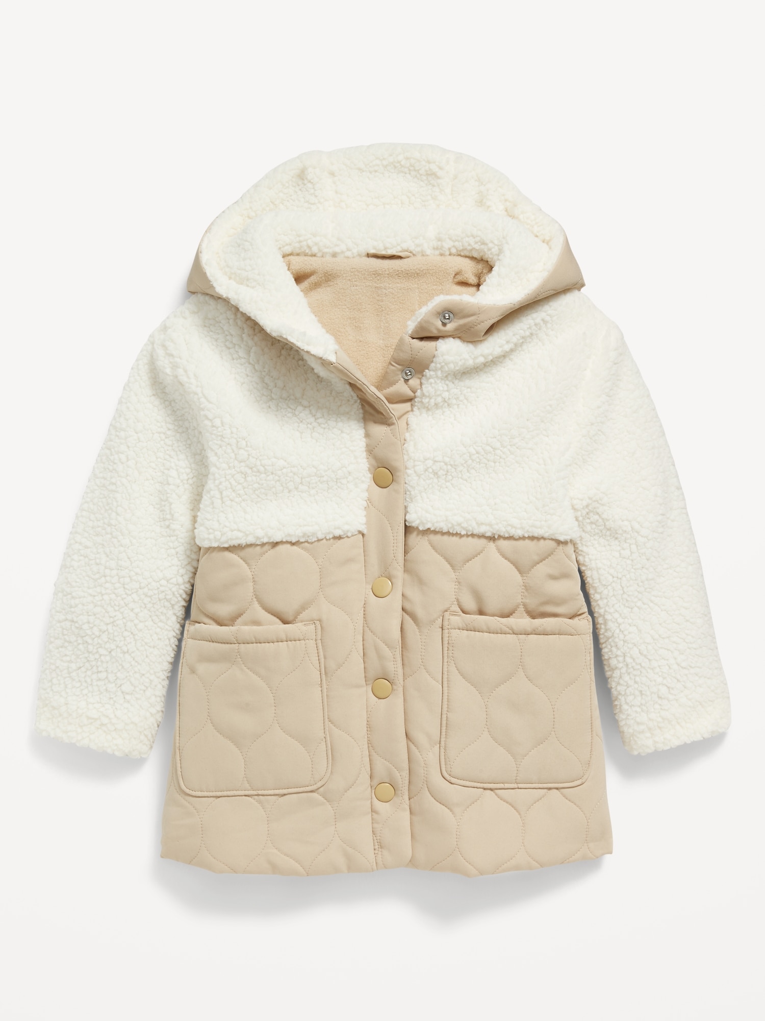 Unisex Hooded Mixed-Material Jacket for Toddler | Old Navy