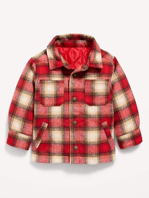 View large product image 1 of 2. Plaid Pocket Shacket for Toddler Boys