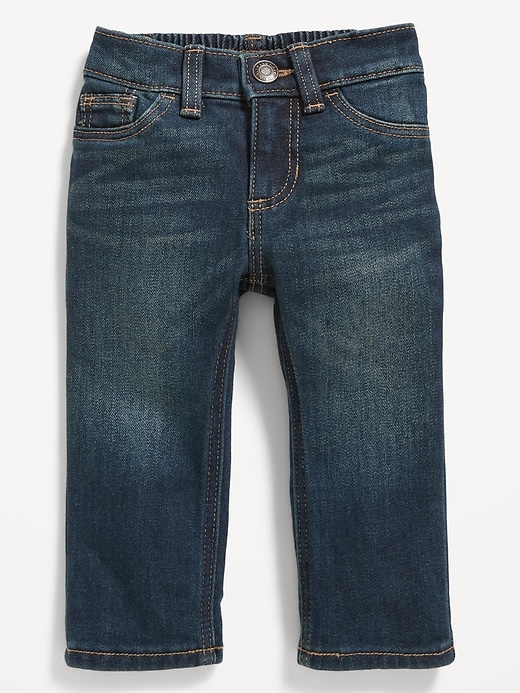 View large product image 1 of 1. Unisex Built-In Warm Straight Jeans for Baby
