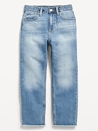 View large product image 3 of 4. High-Waisted Slouchy Straight Built-In Tough Jeans for Girls