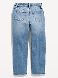 View large product image 4 of 4. High-Waisted Slouchy Straight Built-In Tough Jeans for Girls