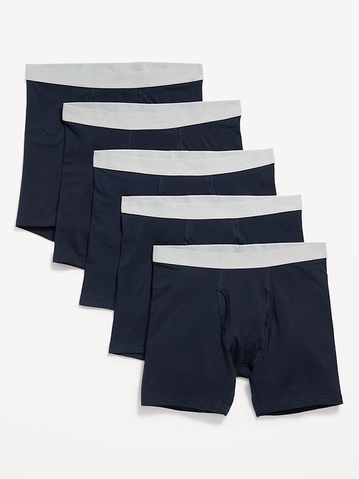Old Navy Soft-Washed Built-In Flex Boxer-Brief Underwear 5-Pack for Men -- 6.25-inch inseam. 3