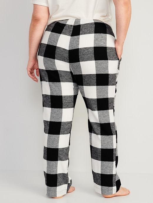 Image number 8 showing, Mid-Rise Flannel Pajama Pants