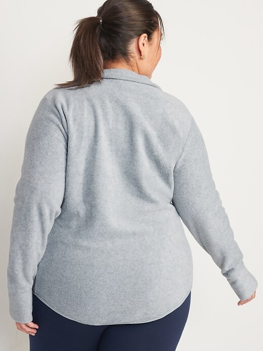 Image number 8 showing, Microfleece Mock-Neck Zip-Front Jacket for Women